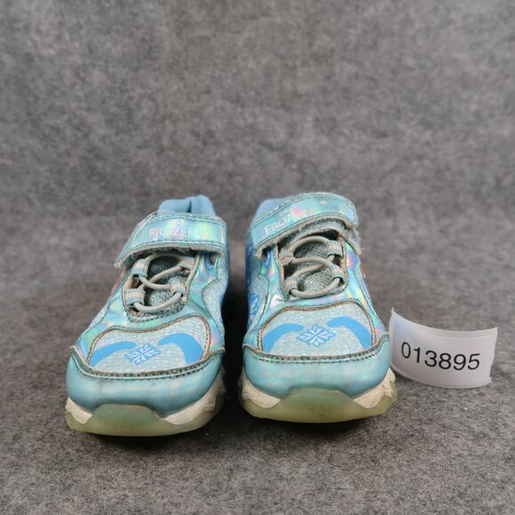 Frozen Shoes Kids Toddler 9 Casual Sneakers Anna Elsa Disney Characters Easy On - Picture 2 of 12